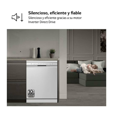 Lavavajillas LG DF355FW 60 cm Blanco (9)