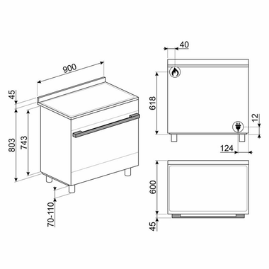 Cocina Smeg CPF9GPBL 90 cm (1)