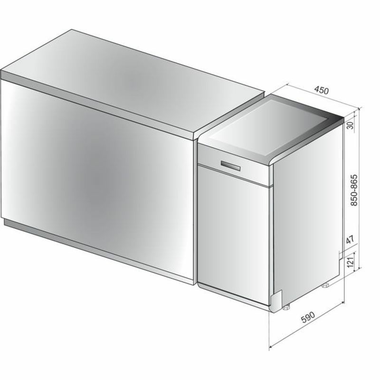 Lavavajillas Whirlpool WSFO3023PFX 45 cm (1)