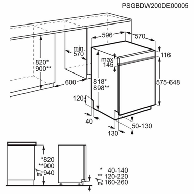 Lavavajillas integrable AEG FEE63606PM 60 cm (1)