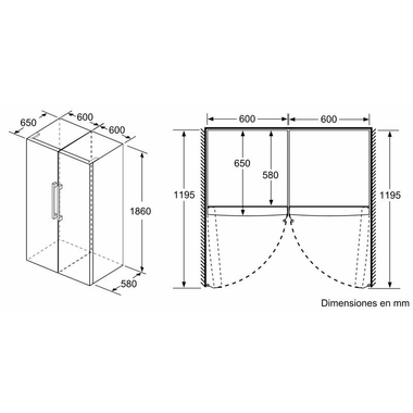 Frigorífico Side by Side Siemens KA95NAIEP Inox (1)