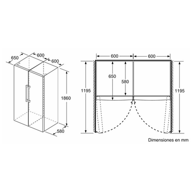 Frigorífico Side by Side Siemens KA95NAWEP Blanco (1)