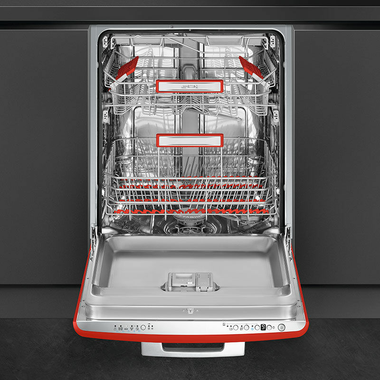 Lavavajillas integrable Smeg STFABRD3 Rojo 60 cm (2)