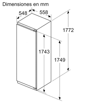 Frigorífico 1 puerta integrable Balay 3FID737S (1)