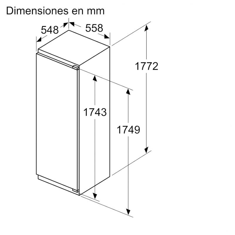 Frigorífico 1 puerta integrable Balay 3FIE734S (1)