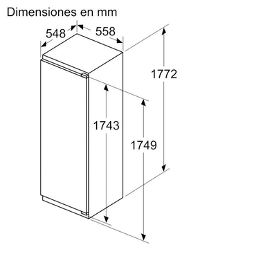 Frigorífico 1 puerta integrable Balay 3FIE734S (1)