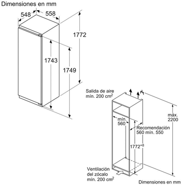 Frigorífico 1 puerta integrable Bosch KIR81ADD0 (1)