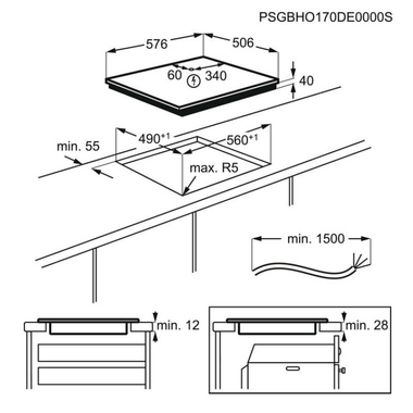 Placa vitrocerámica Electrolux LRR6430M 60 cm (1)