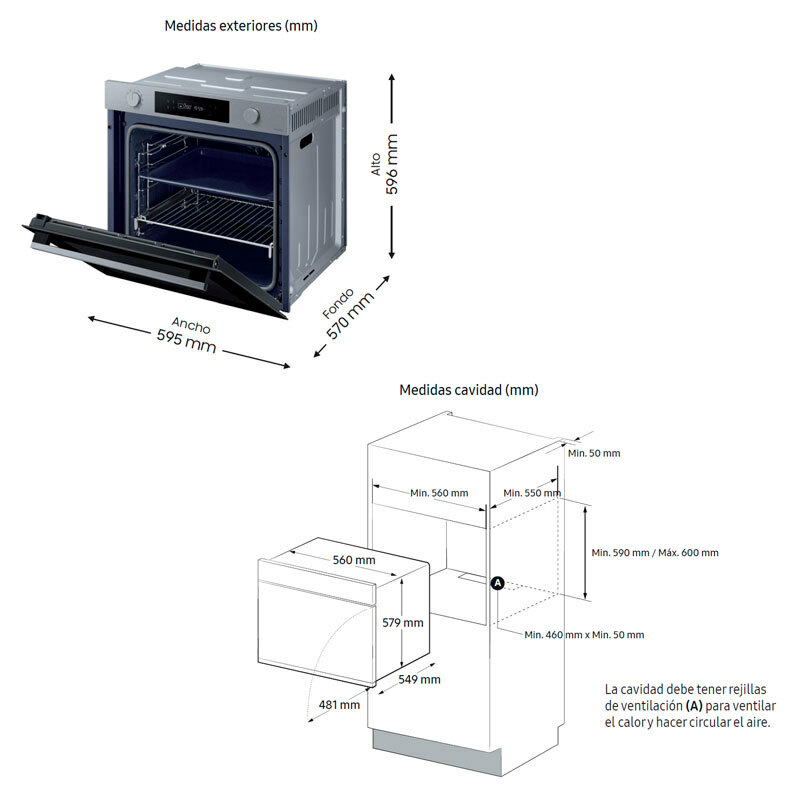 Horno Samsung NV7B41301AS/U1 Inox (1)