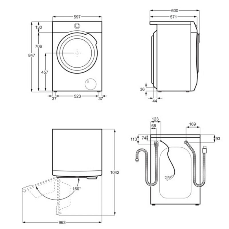 Lavadora AEG L7FEE842S 8Kg (1)