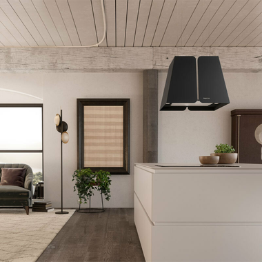 Campana decorativa de Isla Mepamsa Victoria 43 cm Negra Mate (2)