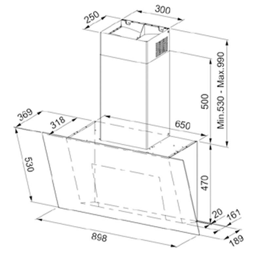 Campana decorativa Mepamsa Absoluta Total 90 cm Negra (1)