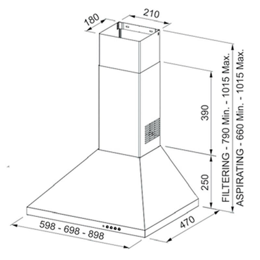 Campana decorativa Mepamsa Gavia 60 cm Negra (1)