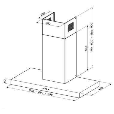 Campana decorativa Mepamsa Stilo Neo 90 cm Blanca (1)