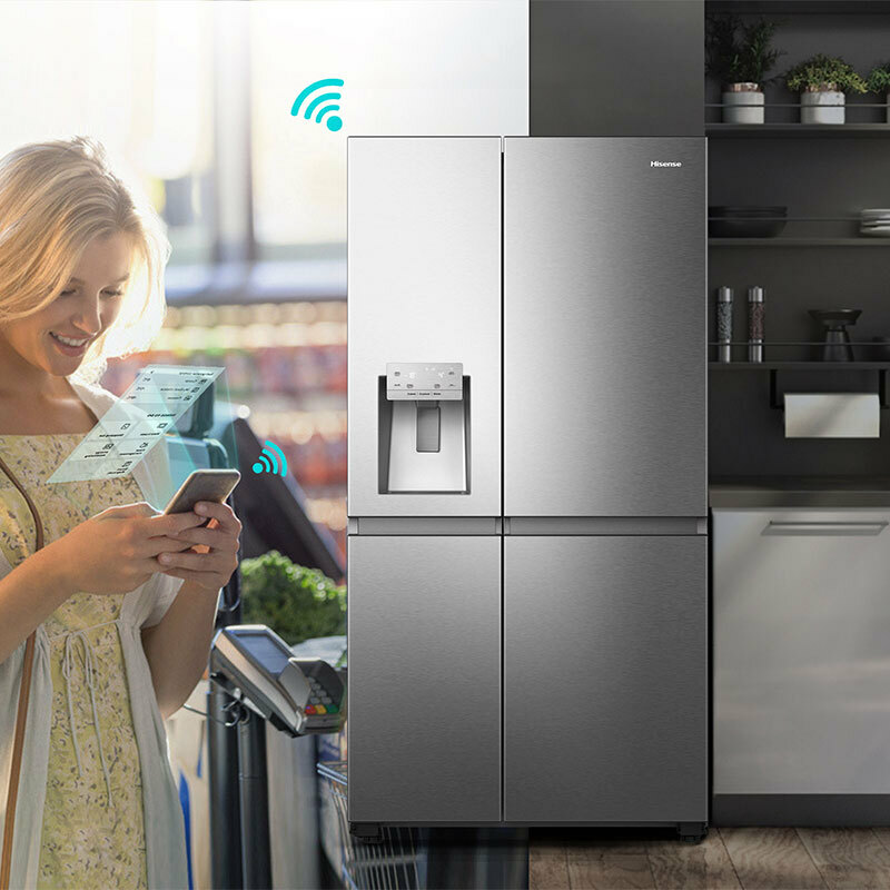 Frigorífico Americano Hisense RS818N4TIC Inox (3)