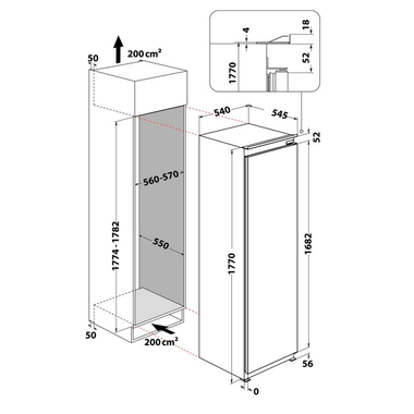 Congelador integrable Whirlpool AFB 18402 (1)