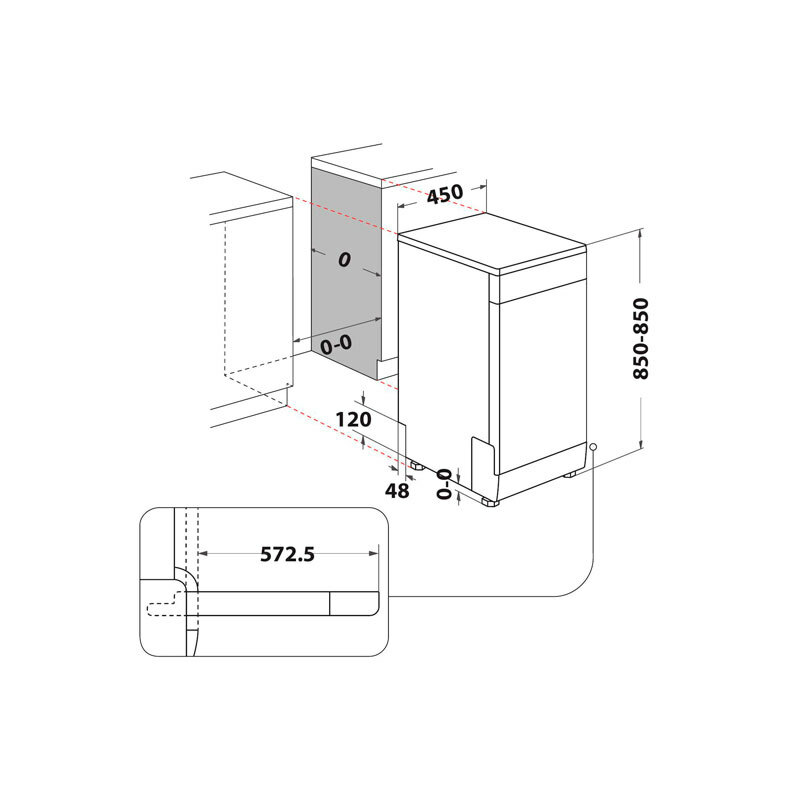 Lavavajillas Whirlpool WSFO 3B23 P 45 cm (1)