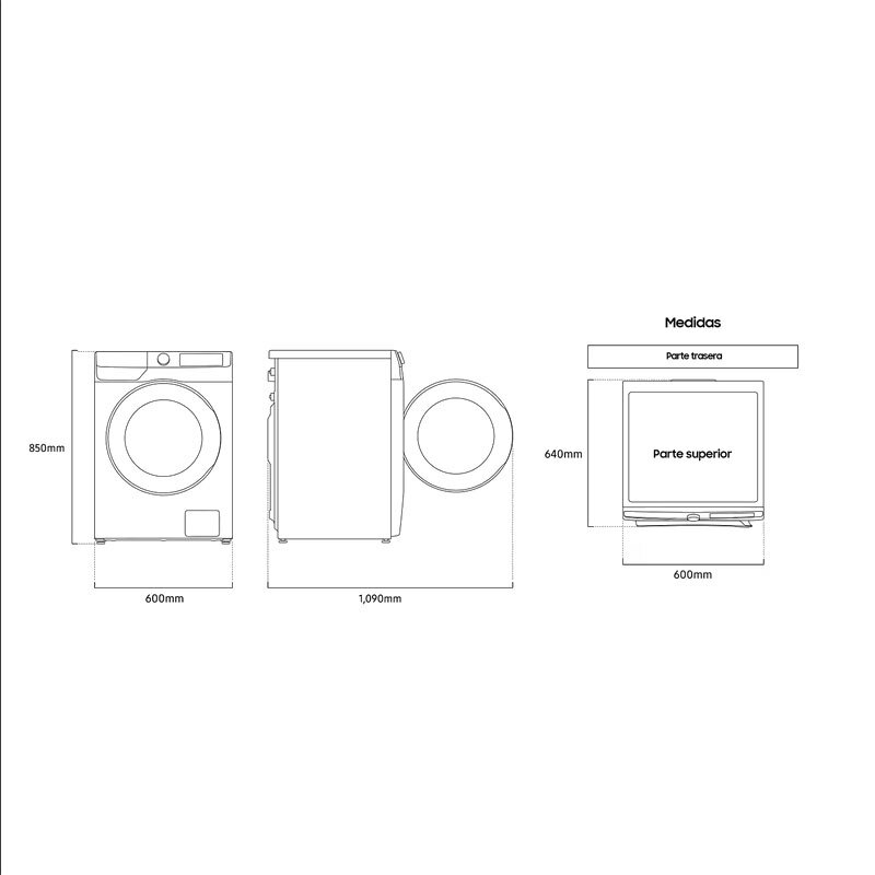 Lavadora Samsung  WW11DG5B25THEC 11Kg Blanca (1)