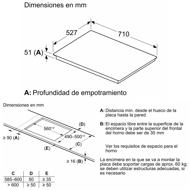 Placa de inducción Bosch PID775HC1E 70 cm (1)