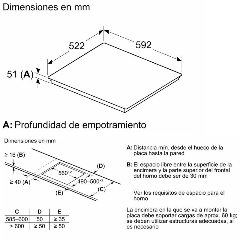 Placa de inducción Bosch PVS631HC1E 60 cm (1)