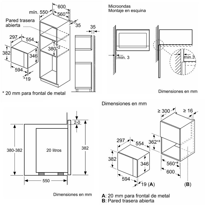 Microondas Bosch BFL524MW0 Blanco (1)