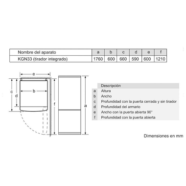 Frigorífico Combi Bosch KGN33NWEB Blanco (1)