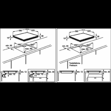 Placa vitrocerámica AEG HK623021FB 60 cm (1)