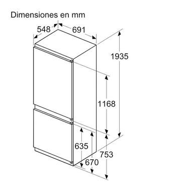 Frigorífico Combi integrable Siemens KB96NVSE0 (1)