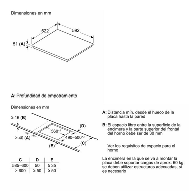 Placa de Inducción Bosch PID61RHB1E 60 cm (1)