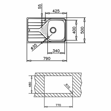 Fregadero y grifo TekaWay Universe 45 T-XP 1C 1E + IN 915 + JB (1)