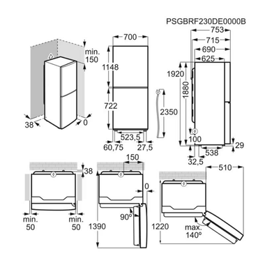 Frigorífico Combi AEG ORC6M481EX Inox (1)