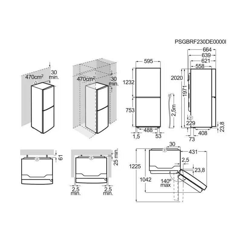 Frigorífico Combi AEG ORC6N361DB Negro Mate (1)