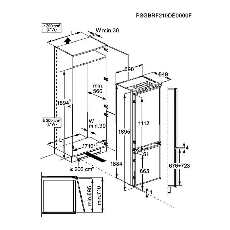 Frigorífico Combi integrable AEG NSC7P751ES (1)