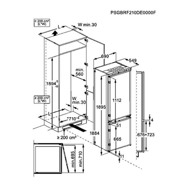 Frigorífico Combi integrable AEG NSC7P751ES (1)