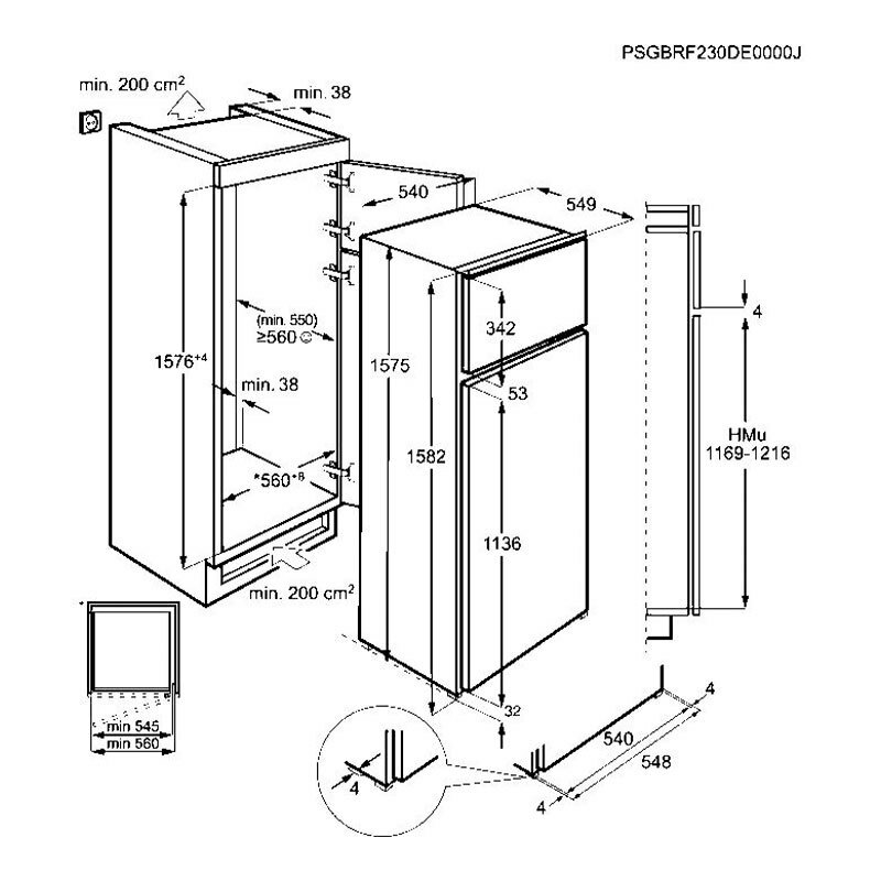 Frigorífico 2 Puertas integrable AEG OSD5S161ES (1)