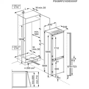 Frigorífico Combi integrable Electrolux ENG7TE75S (1)