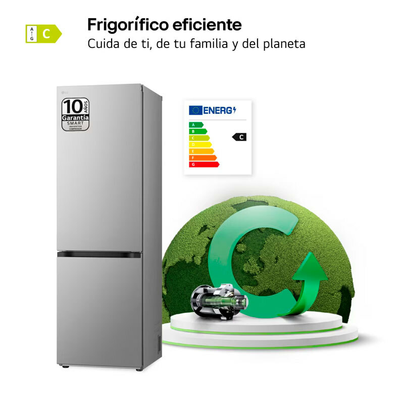 Frigorírco Combi LG GBV3100CPY Inox (8)
