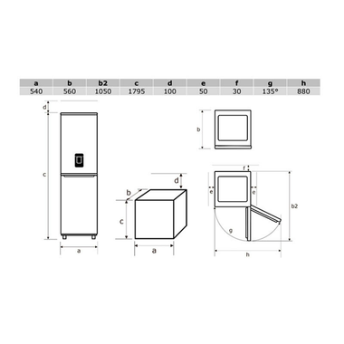 Frigorífico Combi Exquisit KGC265-70-NF-040C Inox (1)