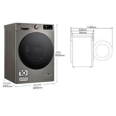 Lavasecadora LG F4DR7009AGS 9kg (1)