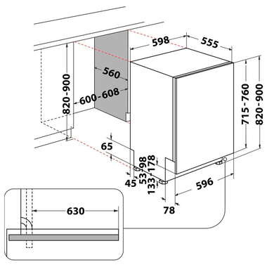 Lavavajillas integrable Whirlpool WH8IPB14AM6L0 60 cm (1)