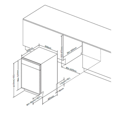 Lavavajillas integrable Fagor 4LVF424IT 45 cm (1)