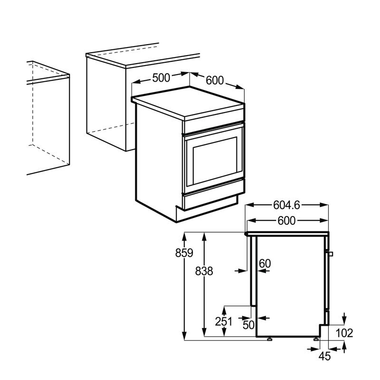 Cocina vitrocerámica Electrolux LKR500066W 50 cm (1)