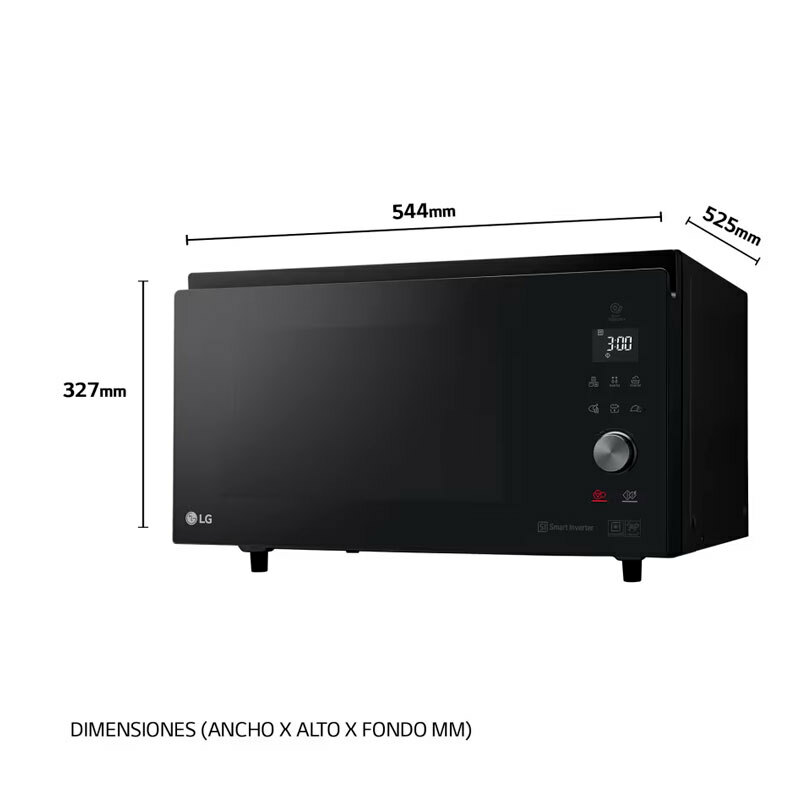 Microondas LG MJ3965BPS Negro (1)