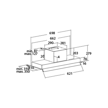 Campana integrable Armonía 70 cm X/B Inox (1)