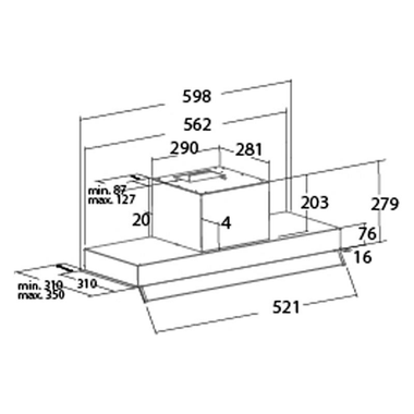 Campana integrable Cata Armonía 60 cm BK/B Negro (1)