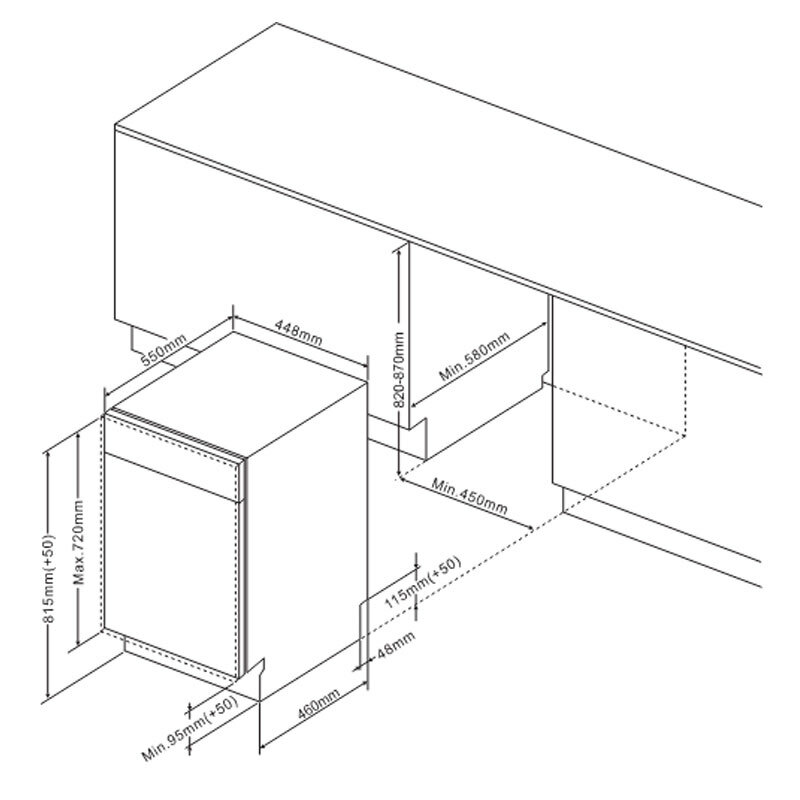 Lavavajillas integrable Fagor 4LVF422IT 45 cm (1)