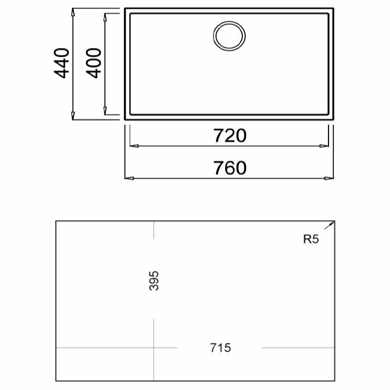 Fregadero Teka SQUARE 72.40 TG Negro (1)