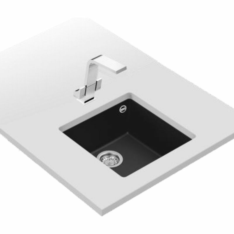 Fregadero Teka SQUARE 40.40 TG Negro (2)
