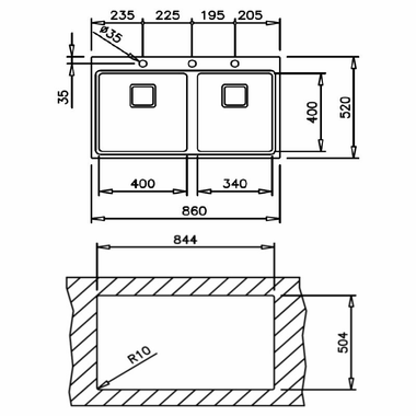 Fregadero Teka Zenit RS15 2C 86 2 (1)