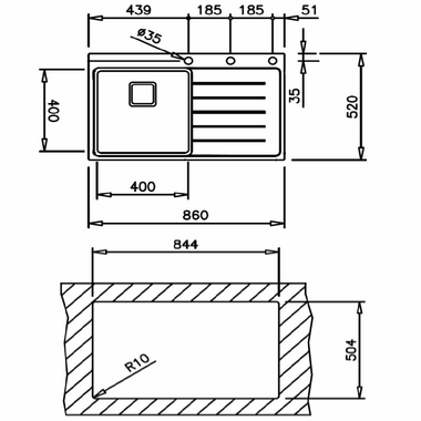 Fregadero Teka Zenit RS15 1C 1E 86 Derecha (1)